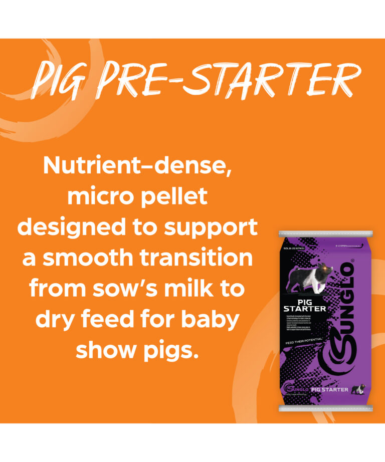 Sunglo Pig Pre-Starter nutrient-dense micro pellet