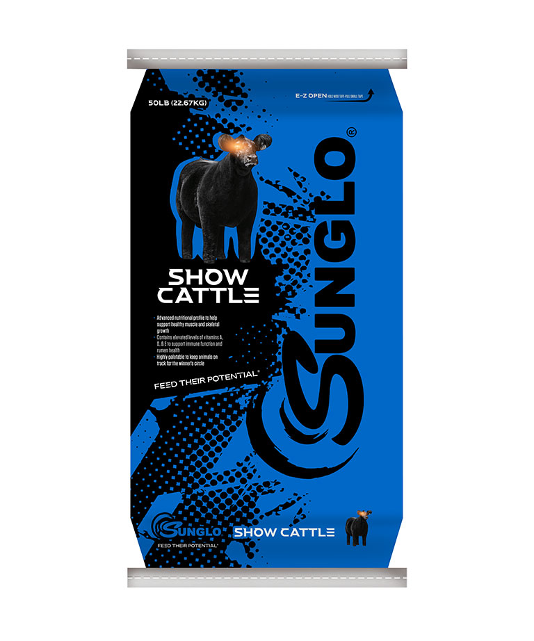 show cattle feed bag