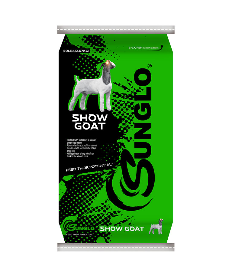 show goat feed bag