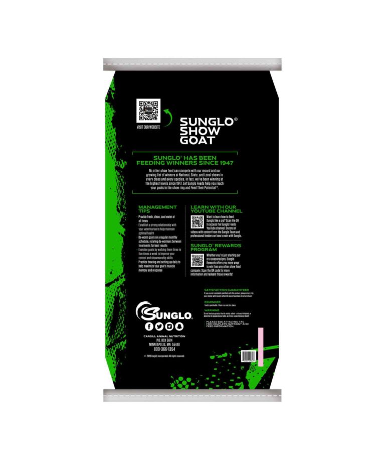 show goat back feed bag