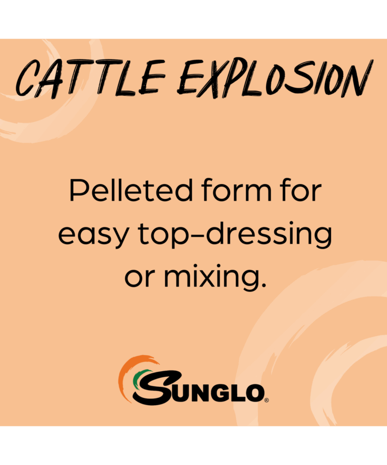 sunglo show cattle explosion pelleted for top-dressing or mixing