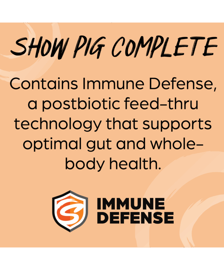 sunglo show pig complete contains immune defense
