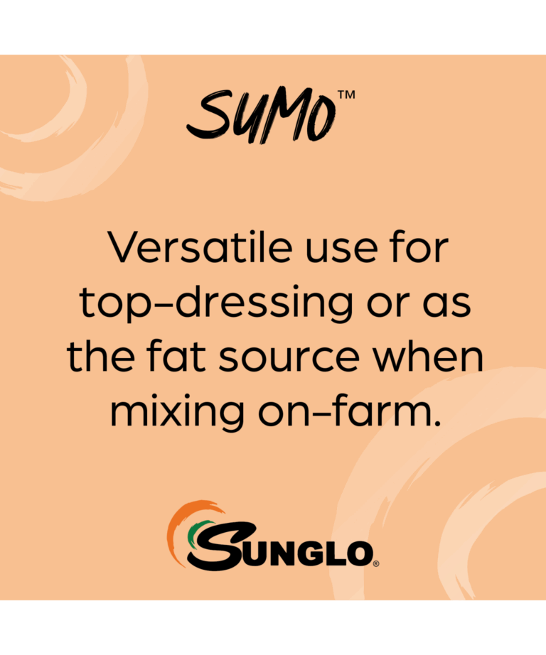 sunglo sumo versatile for top-dressing or on-farm mixing